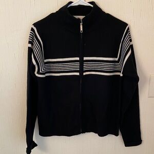 INC International Concepts Black and White Striped Cardigan